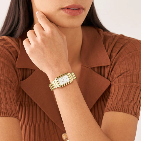 Fossil Raquel Three-Hand Date Gold-Tone Stainless Steel Women Watch | ES5220