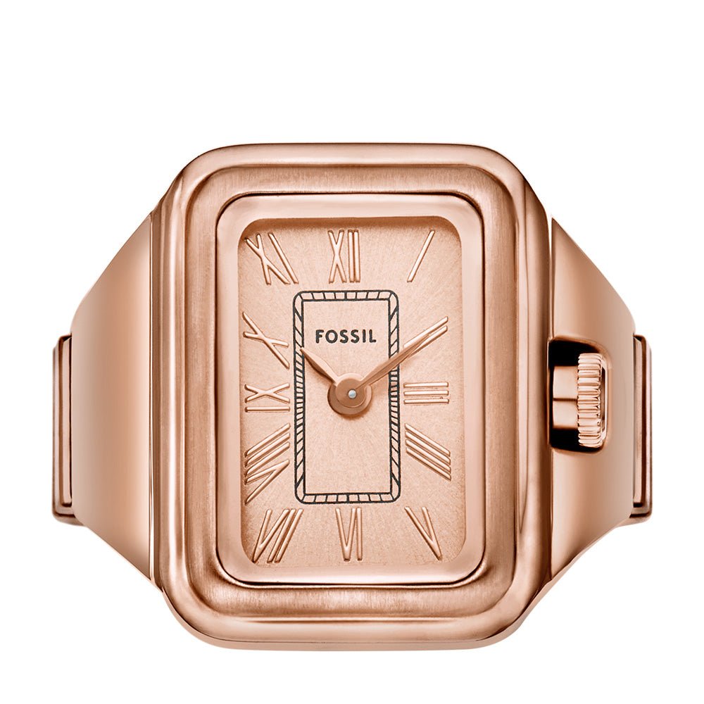 Fossil Raquel Watch Ring Rose Gold Dial and Rose Gold Steel Bracelet 14mm Women's Watch | ES5345 | TIME Watches