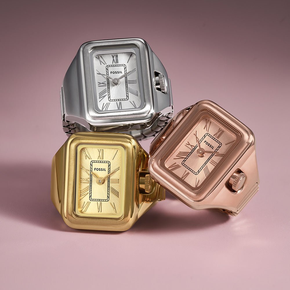 Fossil Raquel Watch Ring Rose Gold Dial and Rose Gold Steel Bracelet 14mm Women's Watch | ES5345 | TIME Watches
