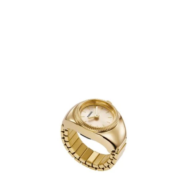 Fossil Two - Hand Gold - Tone Stainless Steel Women's Ring Watch | ES5246 | TIME Watches