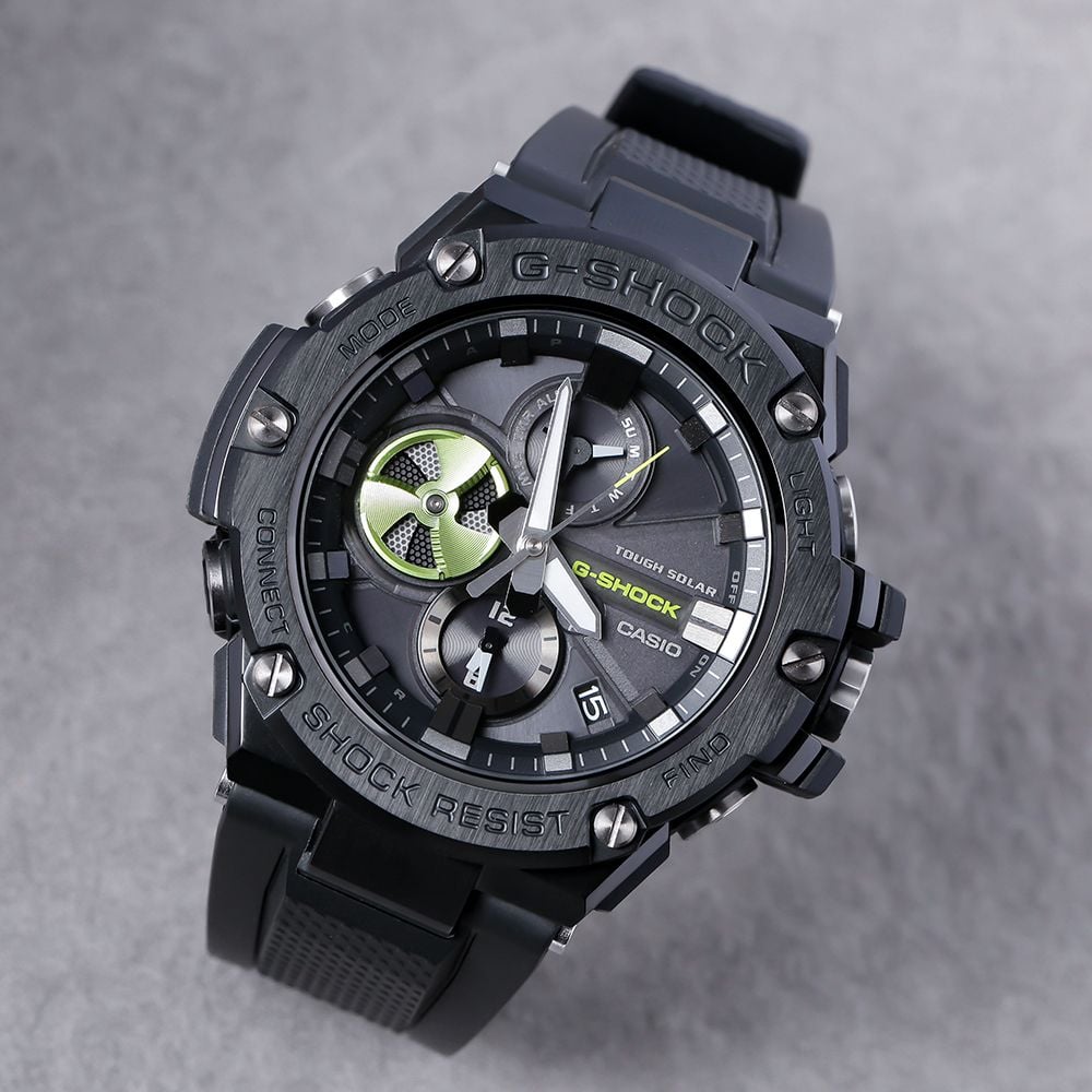 Casio G-Shock Black Dial Calendar Stainless Steel Men’s Watch | GST-B100B-1A3DR