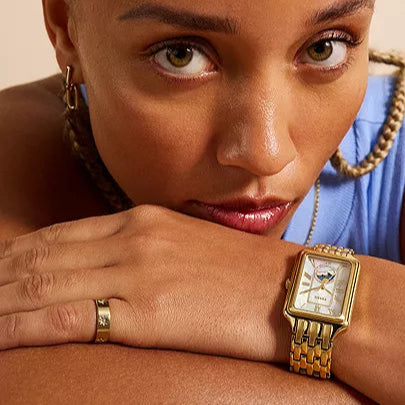 Fossil Raquel Sun & Moon Multifunction Gold-Tone Stainless Steel Women's Watch | ES5398