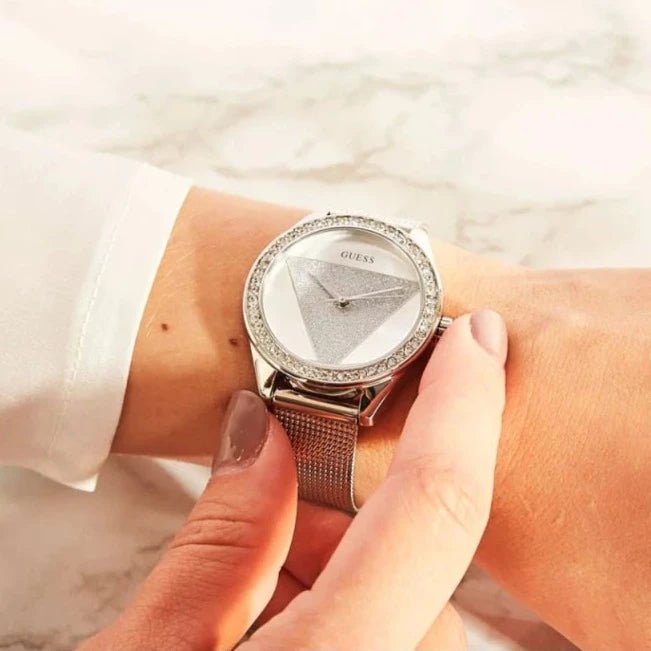 Guess Ladies Silver Stainless steel Women's Watch | W1142L1 | Time Watch Specialists