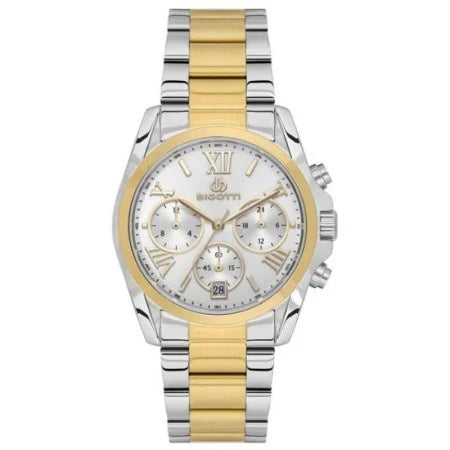 Bigotti Milano Two-Tone Gold Silver Chronograph Women's Watch | BG.1.10589-4