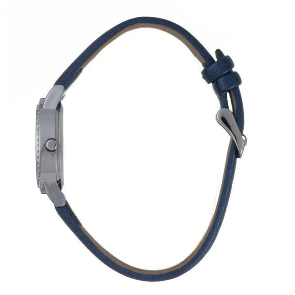 Hallmark Blue Dial & Leather Strap Women's Watch | HL1491Z