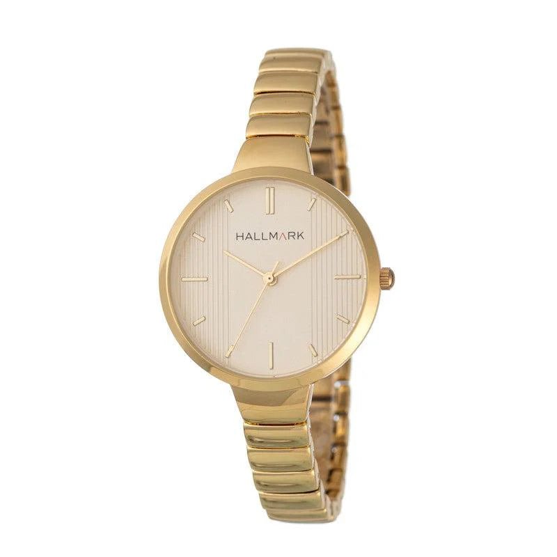 Hallmark Gold Champagne Dial Woman's Watch | HA1500C | Time Watch Specialists