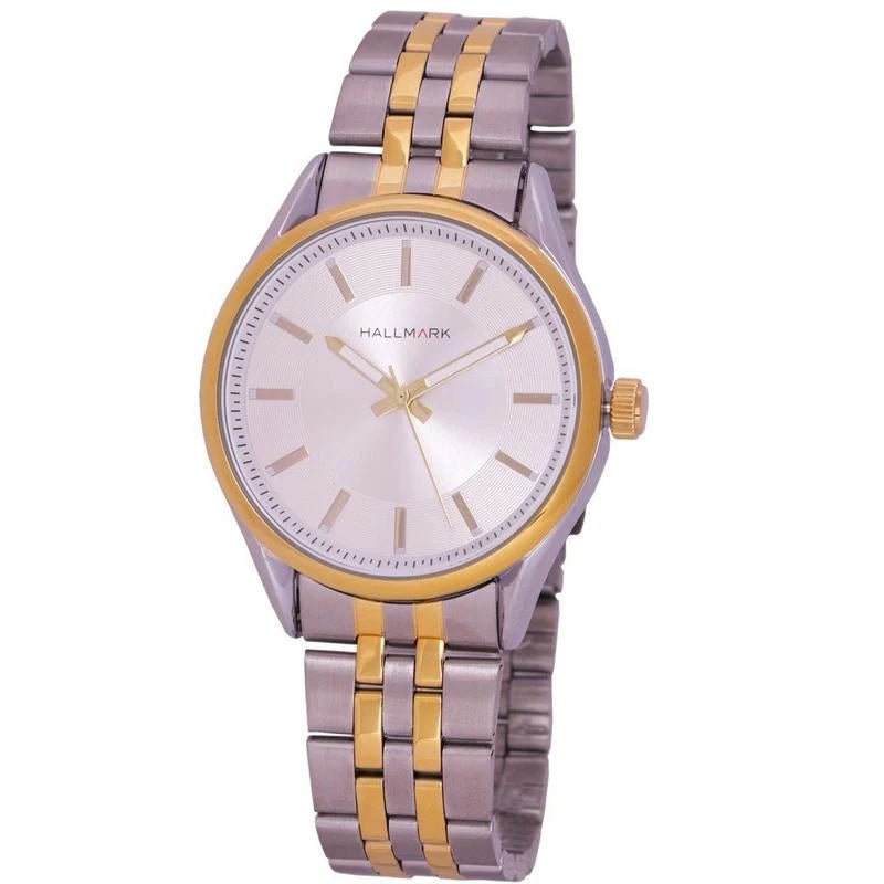 Hallmark Two Tone White Dial Men's Watch | HD1410S | Time Watch Specialists