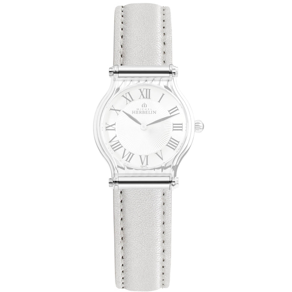 HERBELIN Antarès Interchangeable Strap White Leather | BRAC.17048.37/A | TIME Watches