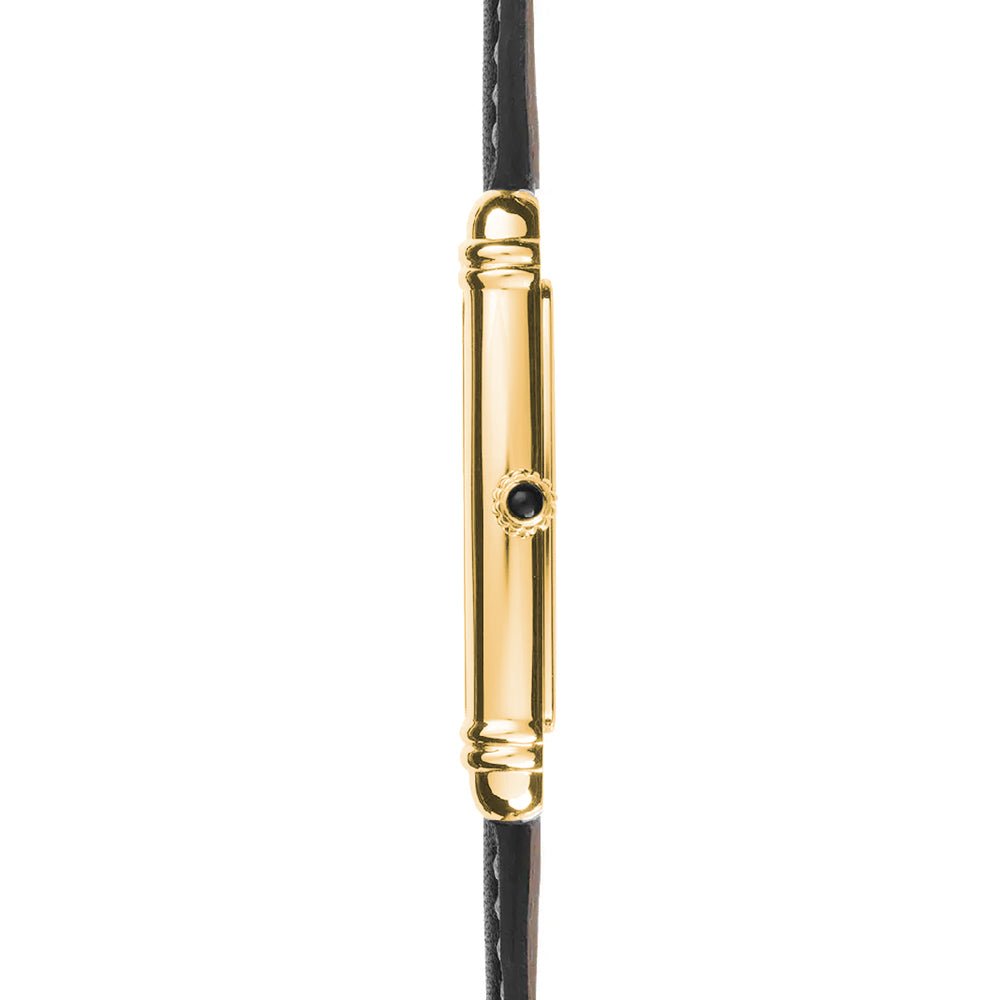 HERBELIN Art Deco Petite Second Gold and Black Leather 36mm Unisex Watch | 10638P08 | TIME Watches
