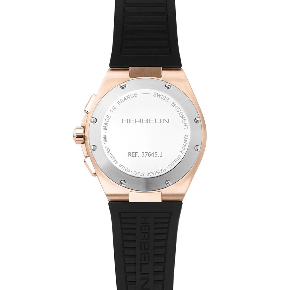 Herbelin Cap Camarat Black Dial Men's Watch | 37645PR14CA | Time Watch Specialists