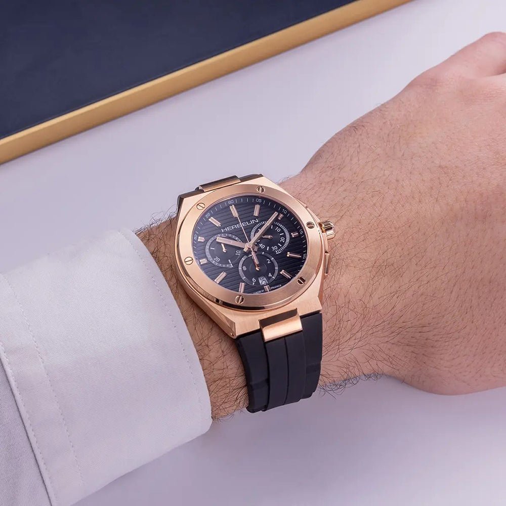 Herbelin Cap Camarat Black Dial Men's Watch | 37645PR14CA | Time Watch Specialists