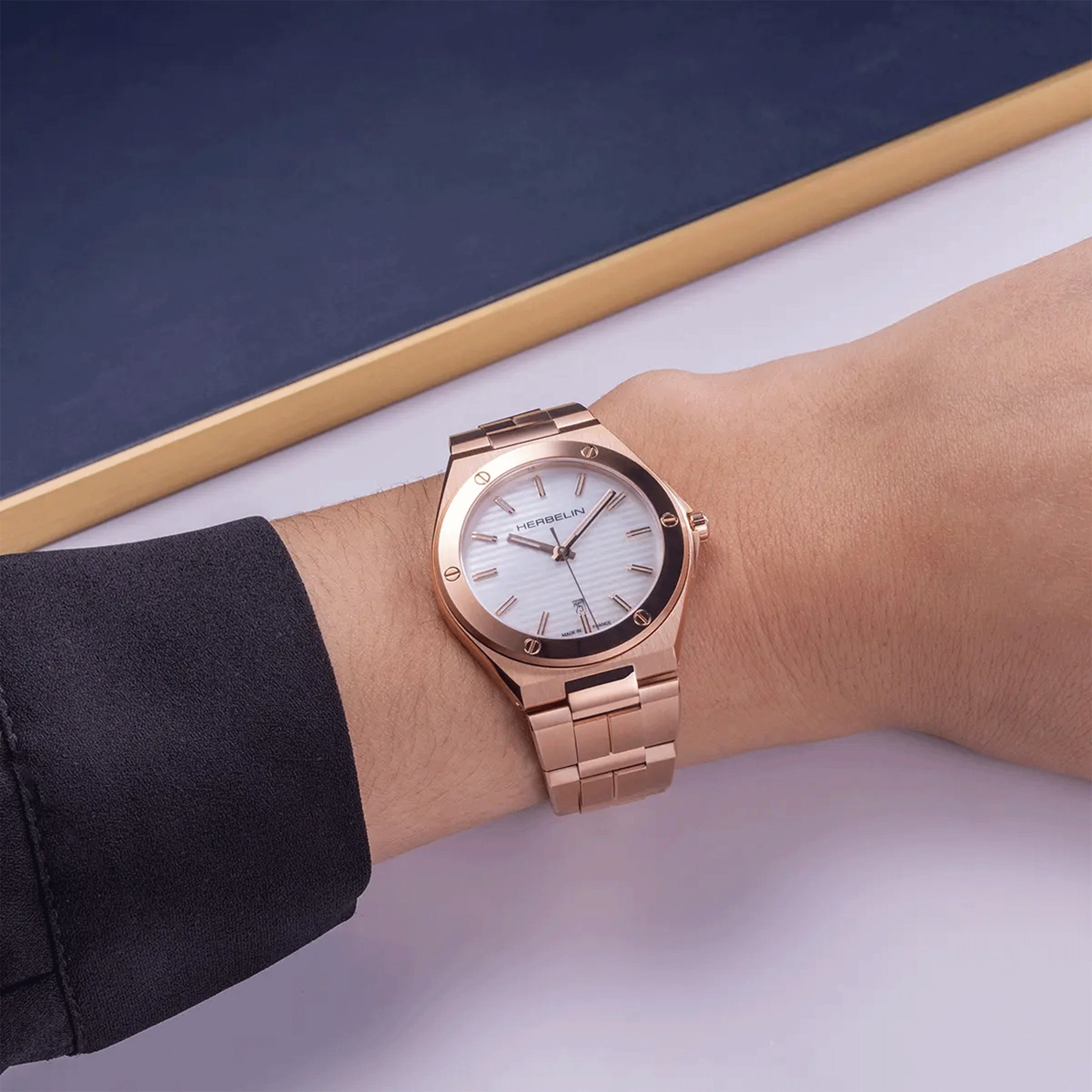 HERBELIN Cap Camarat Mother of Pearl Dial Rose Gold Women’s Watch | 14545BPR19