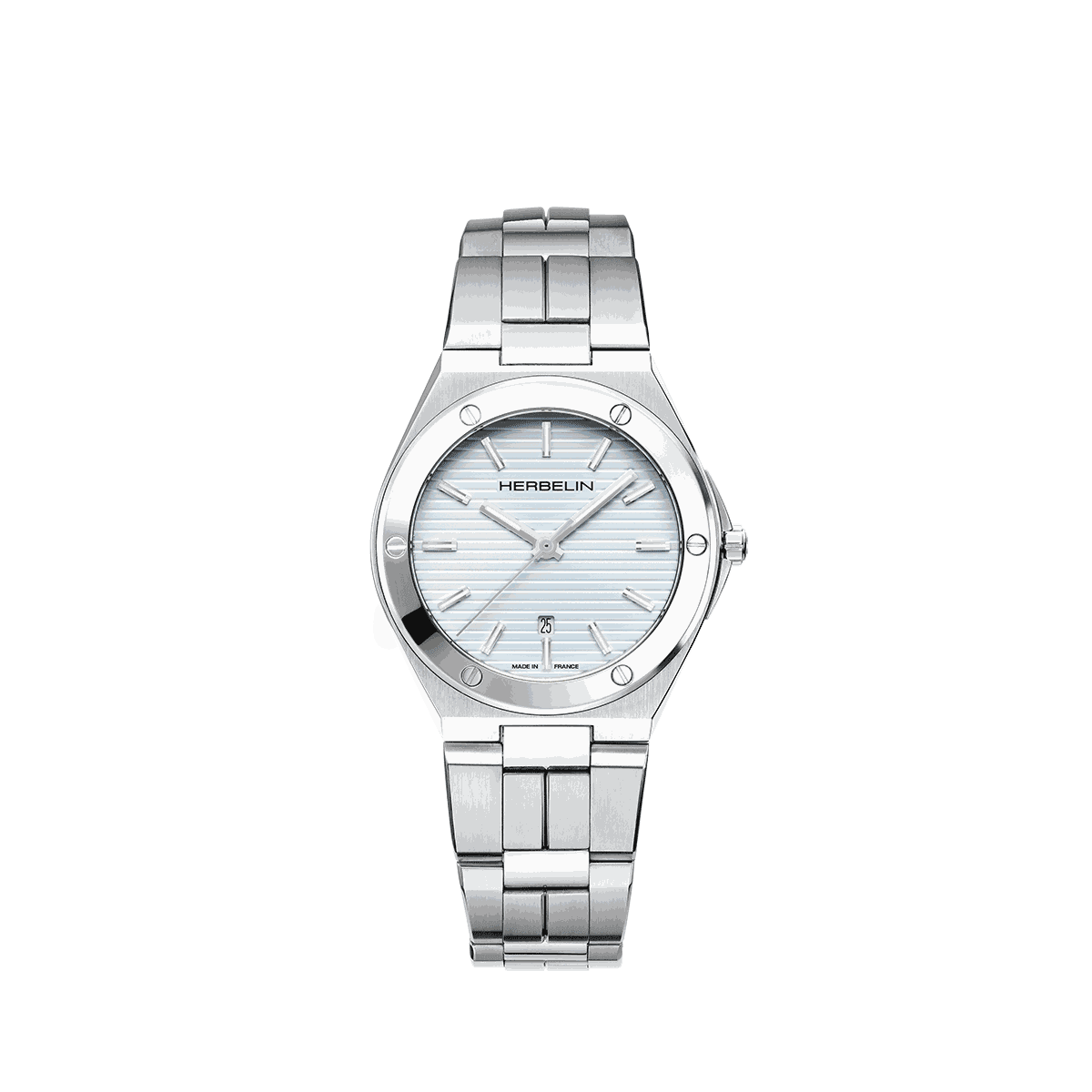 HERBELIN Cap Camarat Quartz Steel and Arctic Blue 33mm Women's Watch | 14545B25 | TIME Watches