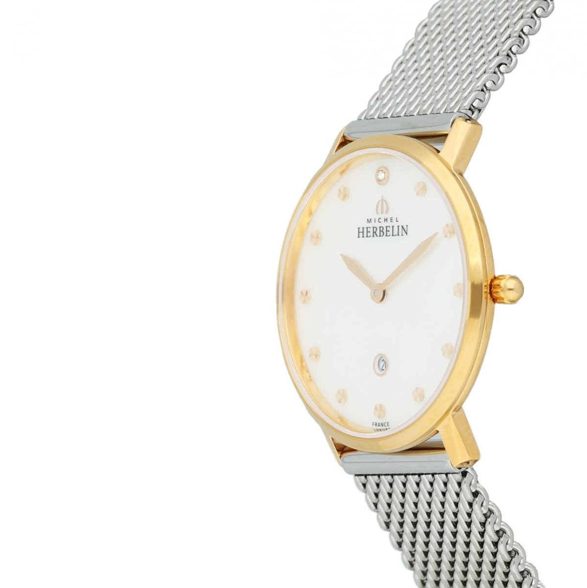 HERBELIN City Quartz Milanese Mesh Mother of Pearl Dial 30mm Women's Watch | 16915/PR59B | TIME Watches