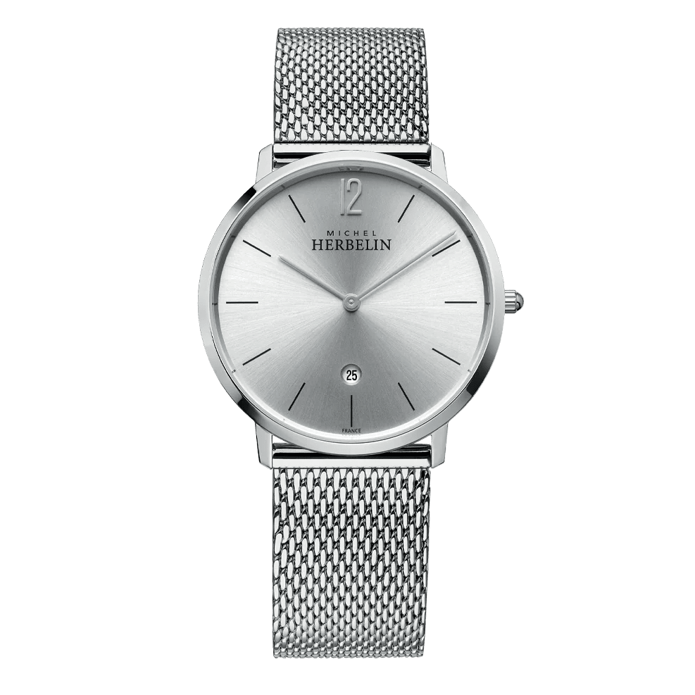 HERBELIN City Quartz Steel and Milanese Mesh 39mm Unisex Watch | 19515/11B | TIME Watches