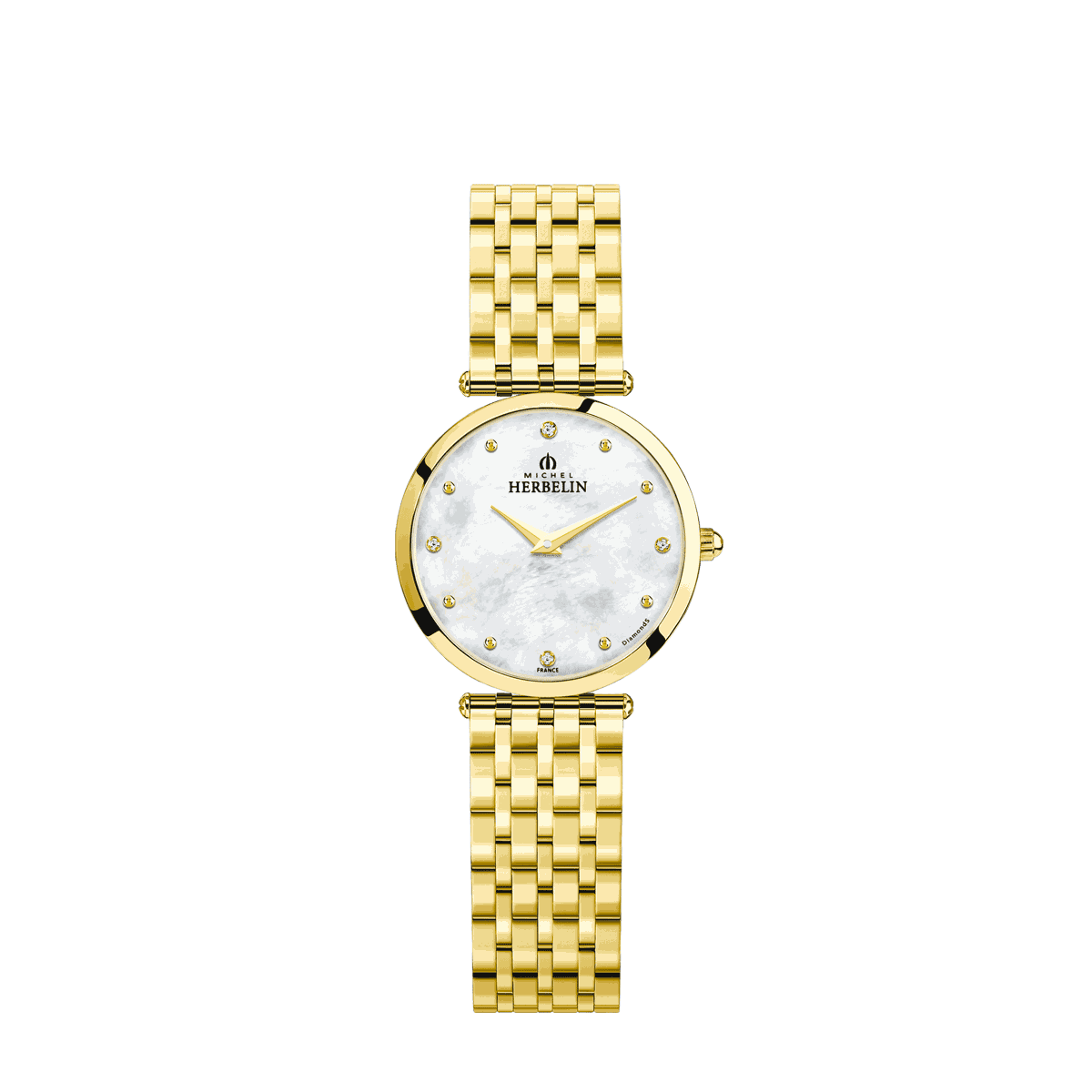 HERBELIN Epsilon Quartz Yellow Gold and Diamonds 28mm Women's Watch | 17116/BP89 | TIME Watches