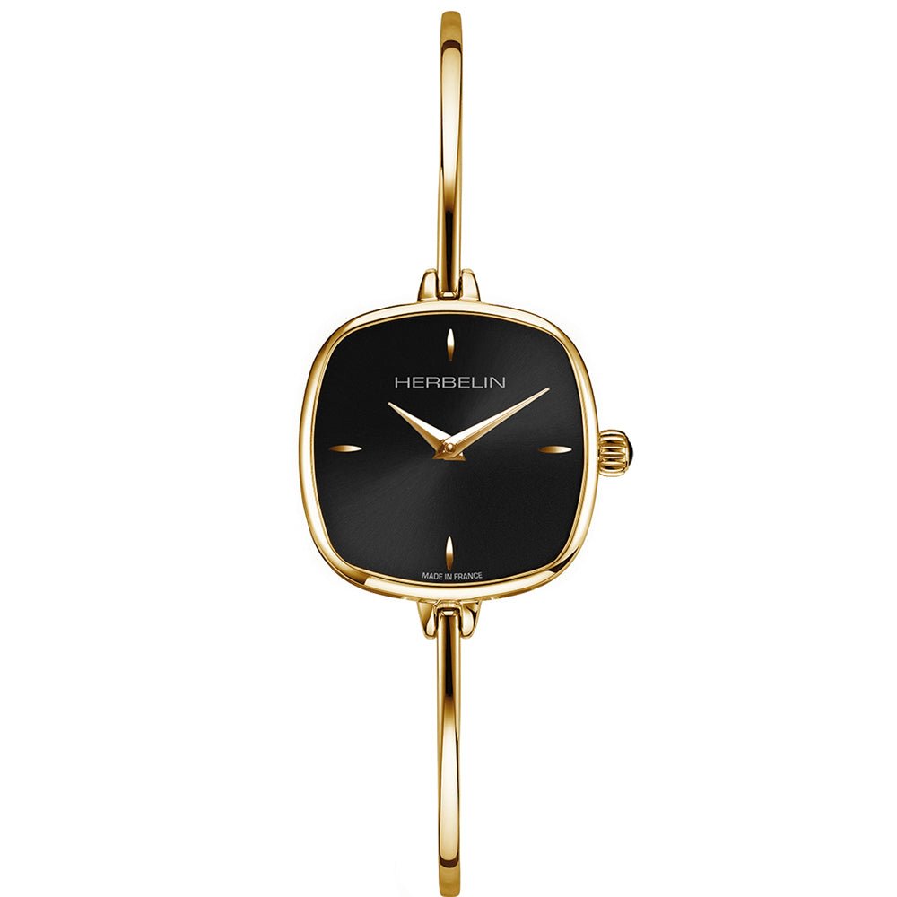 HERBELIN Fil Quartz Yellow and Black Gold 24mm Women's Watch | 17207/BP14 | TIME Watches