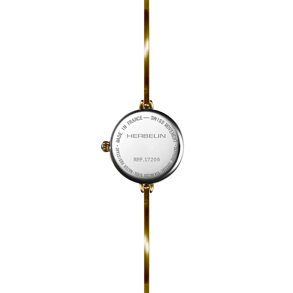 HERBELIN Fil Round Quartz Yellow Gold and White Mother of Pearl 26mm Women's Watch | 17206/BP19 | TIME Watches