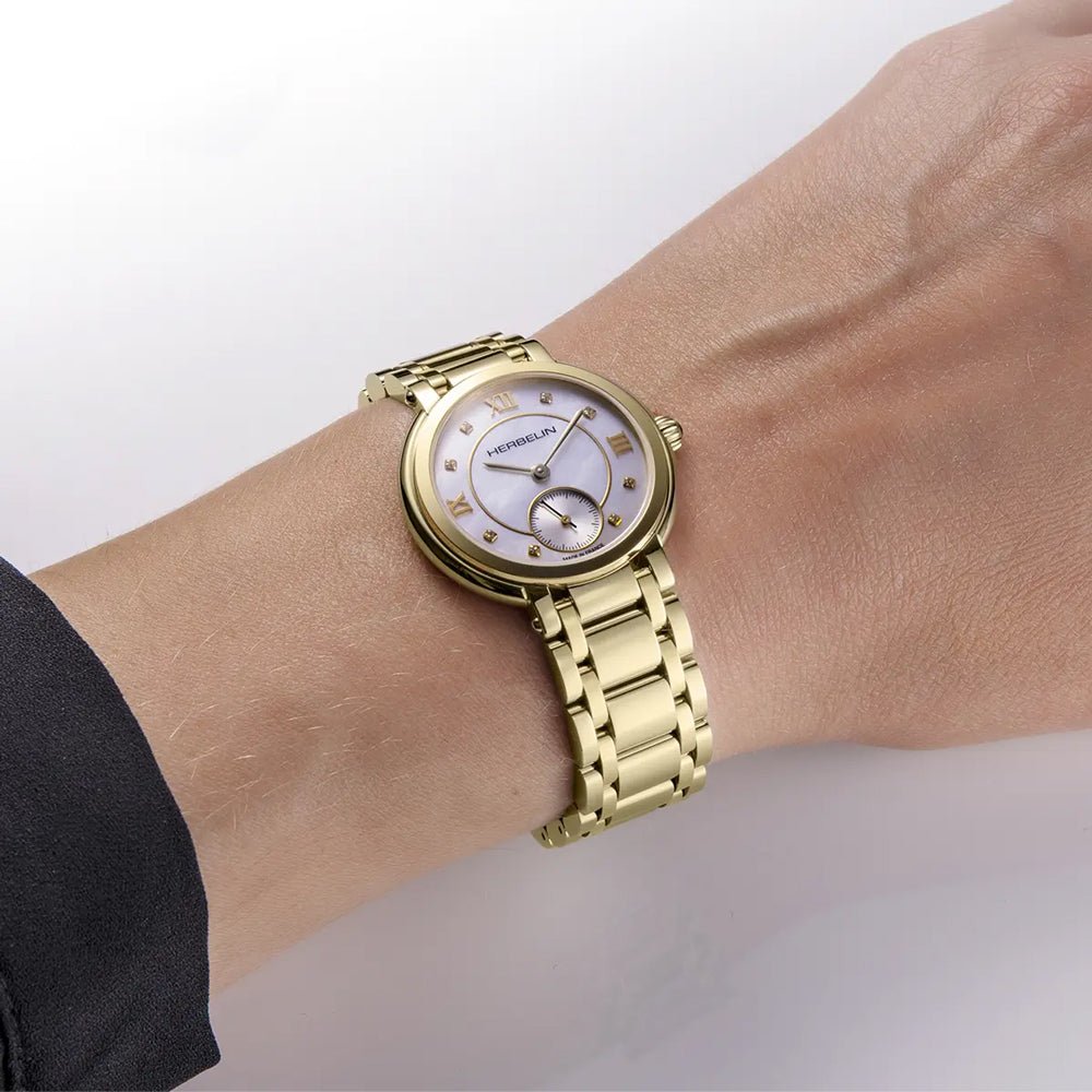 Herbelin Galet Gold Stainless Steel Woman's Watch | 10630BP89 | Time Watch Specialists