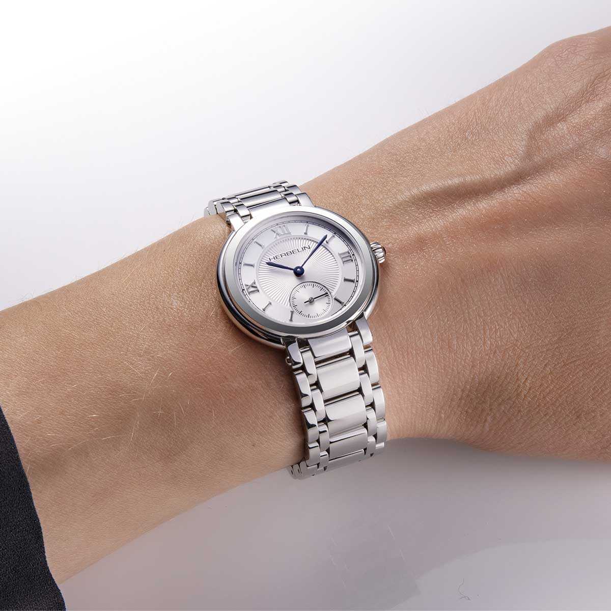 HERBELIN Galet Small Seconds Rose Gold 32mm Women's Watch | 10630BTR28 | TIME Watches