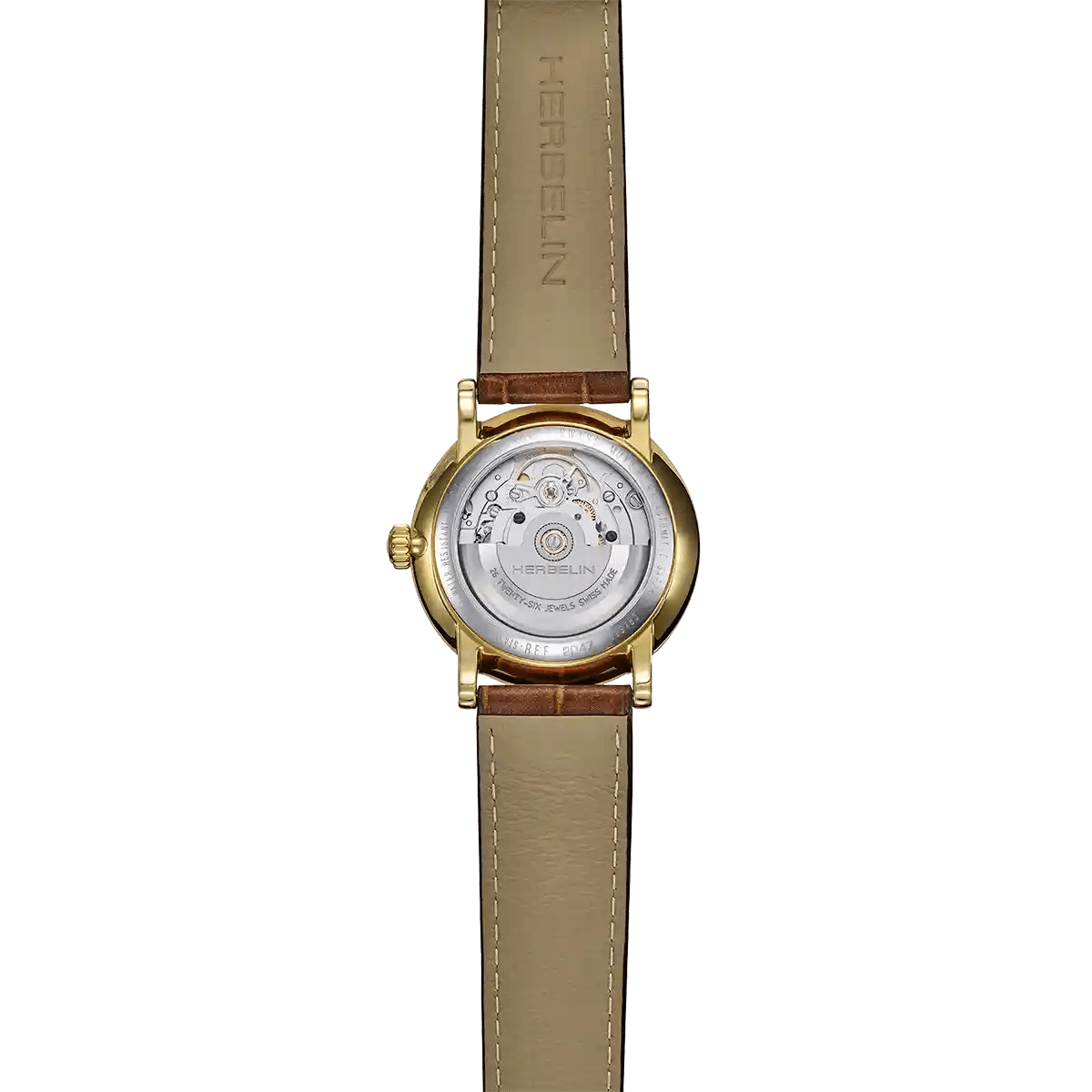 HERBELIN Inspiration Automatic Steel / / Leather 38mm Unisex Watch | 2047P08MA | TIME Watches