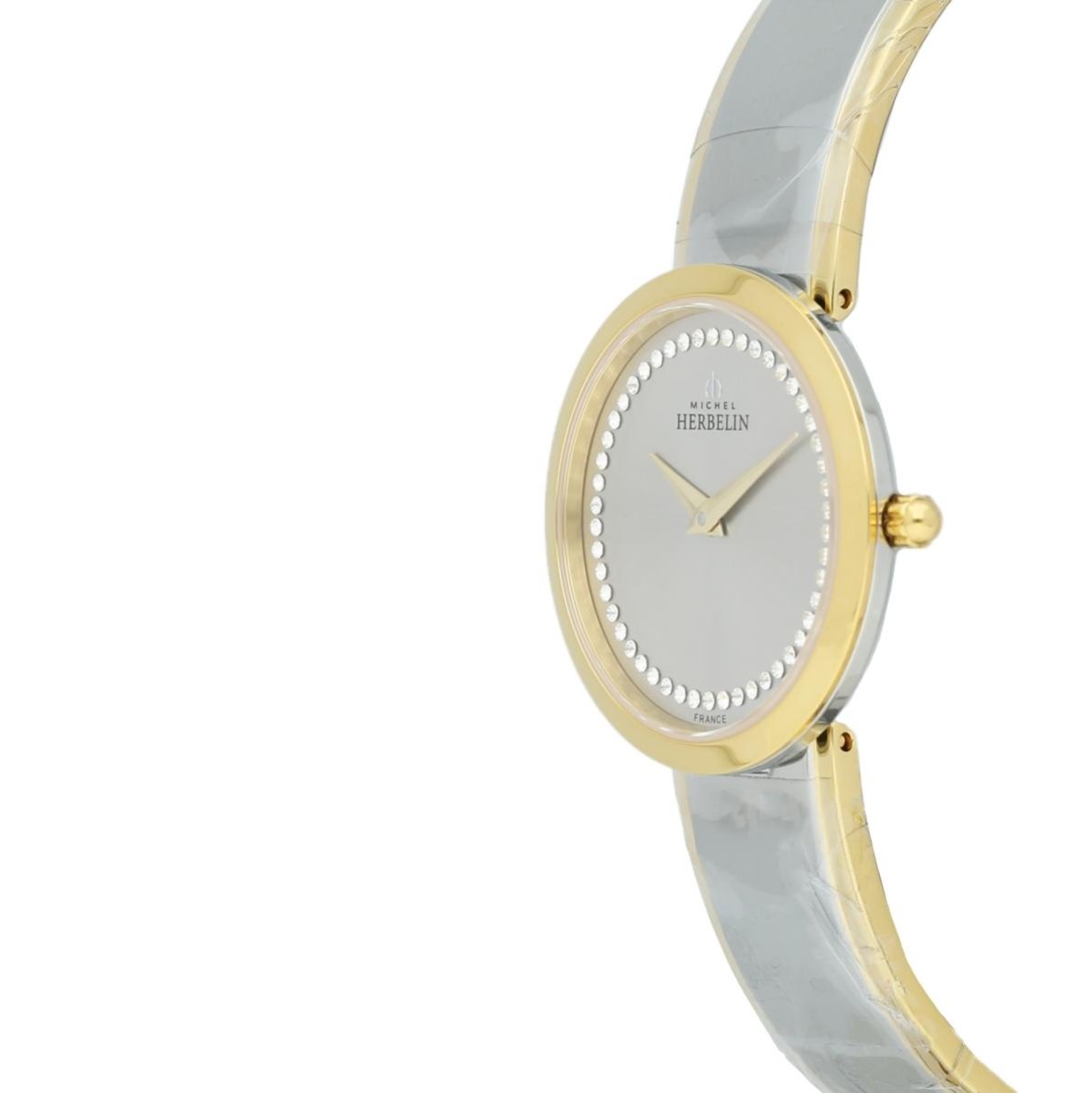 HERBELIN M - band Round Quartz Steel With Gold and Grey Spinel 28mm Women's Watch | 17056/BT62 | TIME Watches