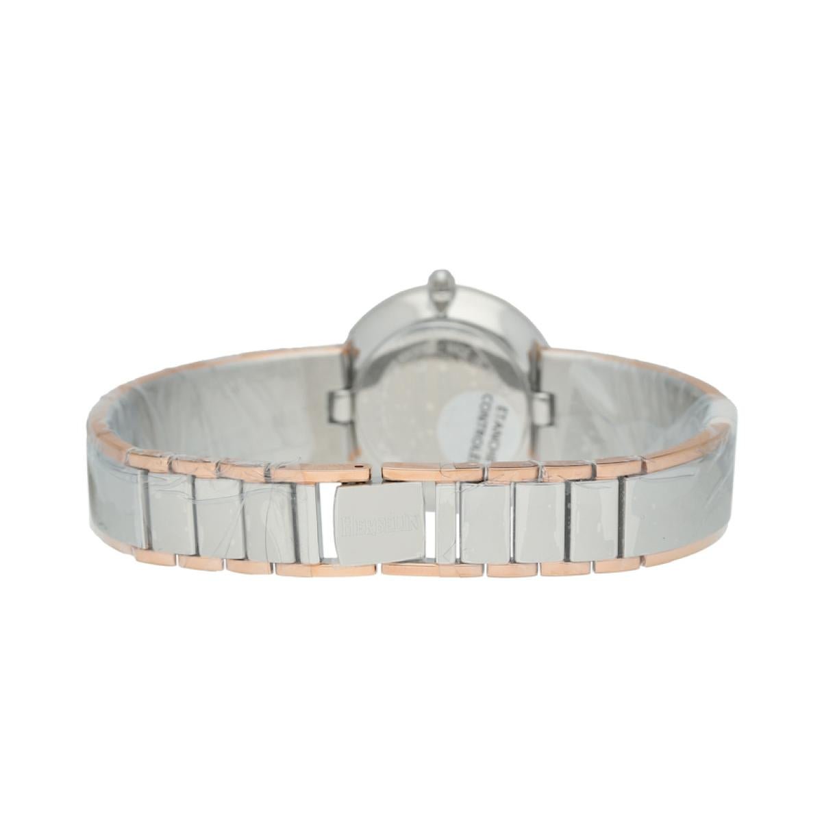 HERBELIN M - band Round Quartz Steel With Rose Gold and Grey Spinel 28mm Women's Watch | 17056/BTR62 | TIME Watches
