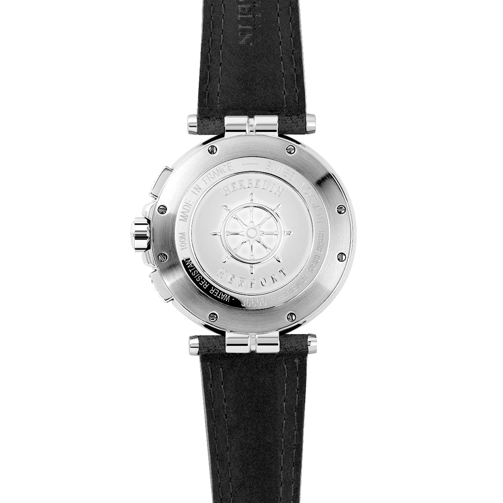 HERBELIN Newport Chronograph Rose Gold and Gunmetal / Black 43mm Men's Watch | 37688TRG33CA | TIME Watches