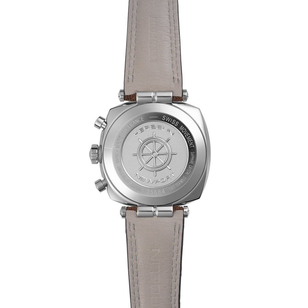 HERBELIN Newport Heritage Chronograph Milanese Mesh 42mm Men's Watch | 35664AP24B | TIME Watches