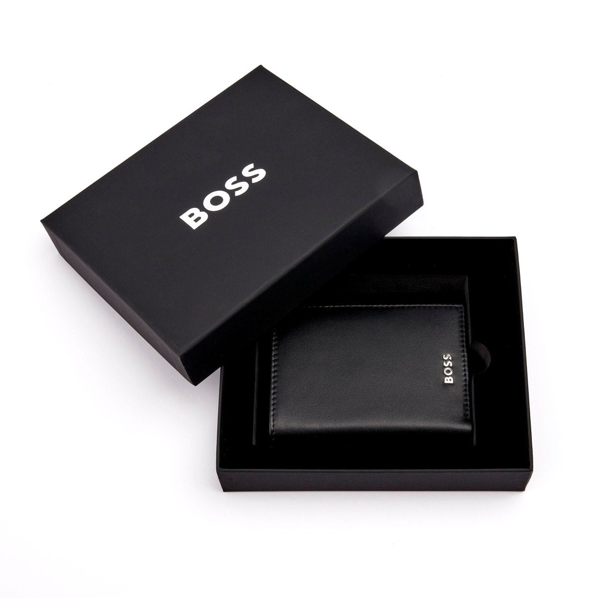 HUGO BOSS Card holder with flap and money pocket Classic Smooth Black | HLG403A | TIME Watches