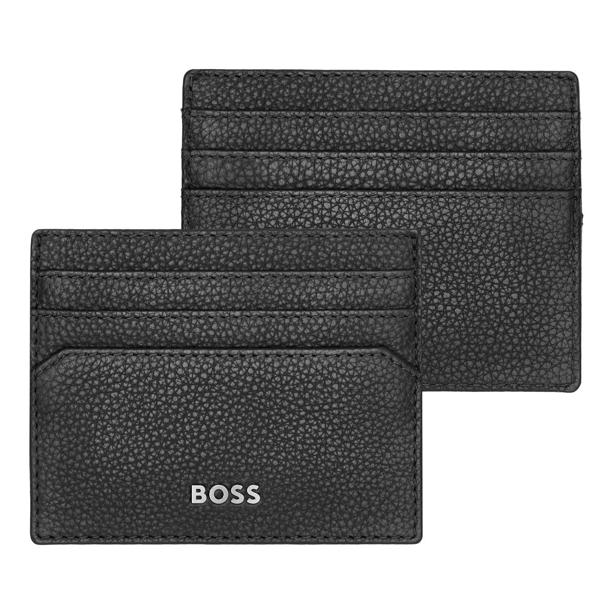HUGO BOSS Classic Grained Black Card Holder | HLC416A | TIME Watches