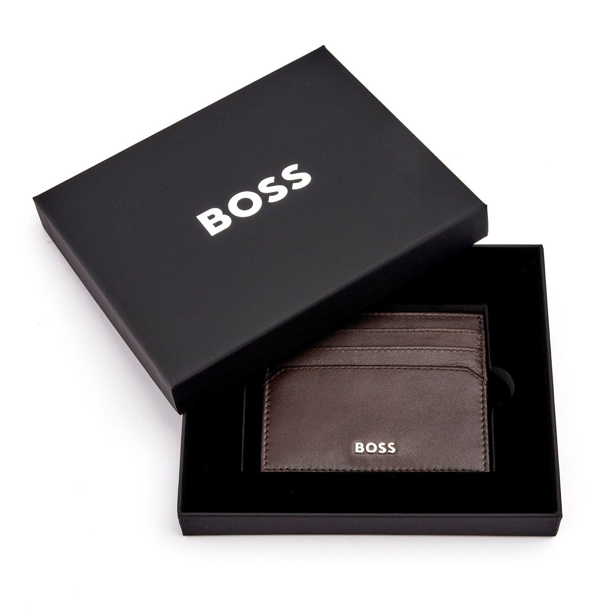 HUGO BOSS Classic Smooth Brown Card Holder | HLC403Y | TIME Watches