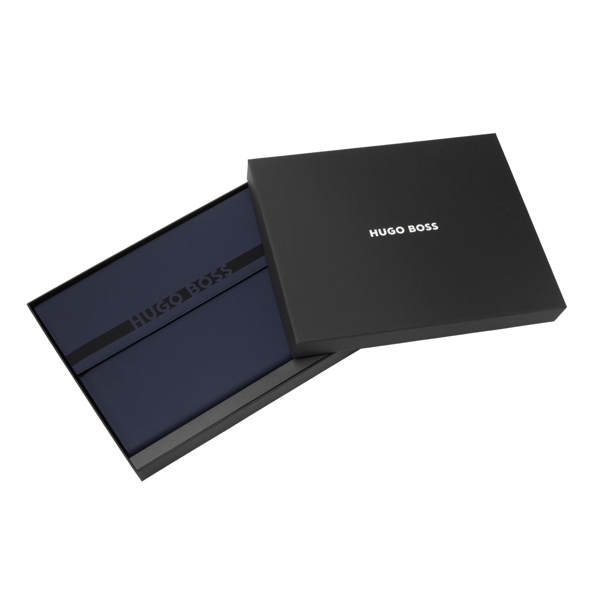 HUGO BOSS Conference Pinstripe Black A5 Folder | HDF309N | TIME Watches