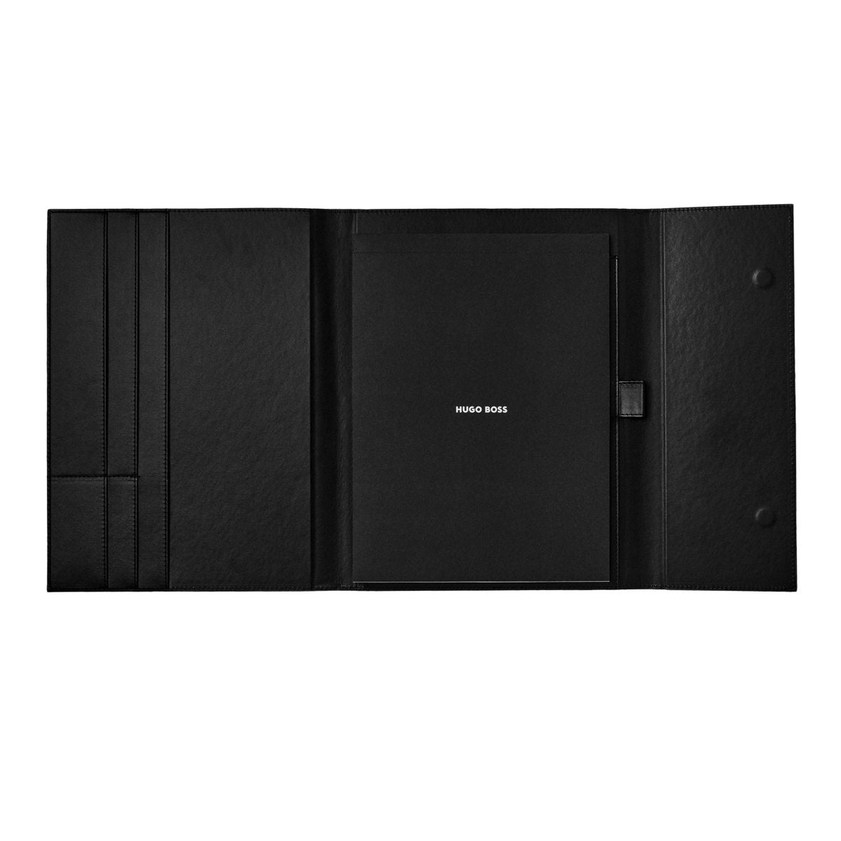 HUGO BOSS Conference Pinstripe Black A5 Folder | HDF309N | TIME Watches