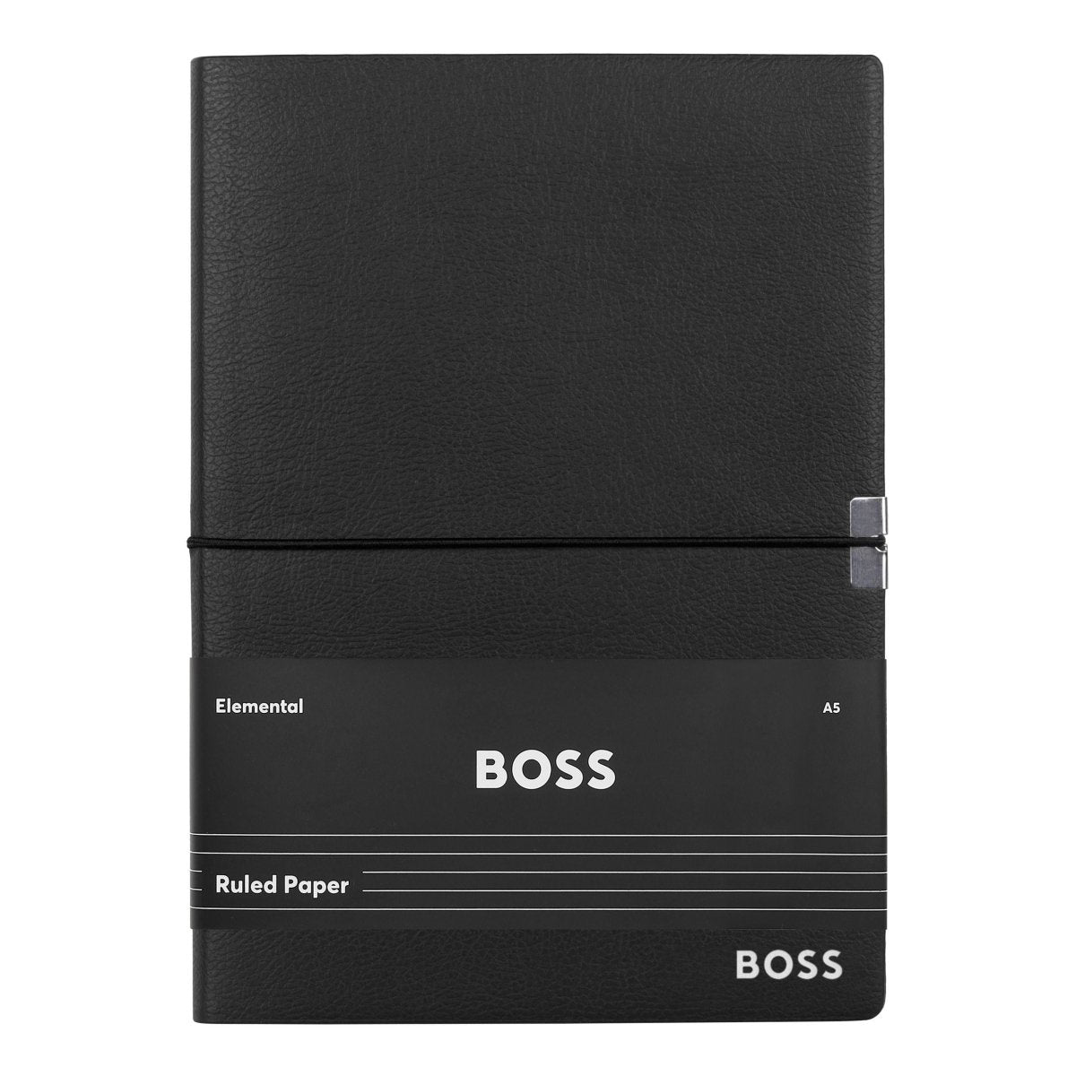HUGO BOSS Elegance Black Lined A5 Notebook | HNH124AL | TIME Watches
