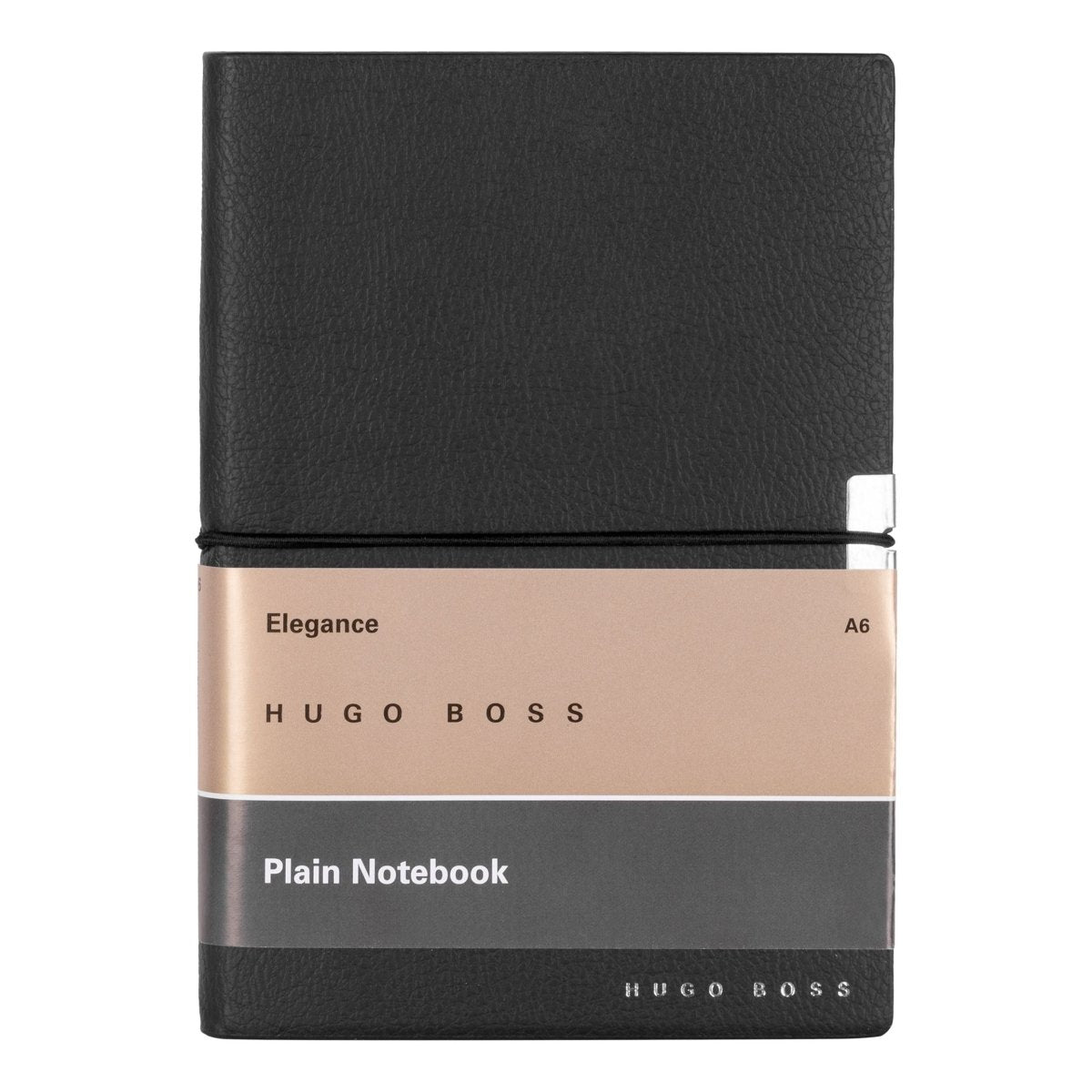 HUGO BOSS Elegance Black Plain A6 Notebook | HNM124AP | TIME Watches