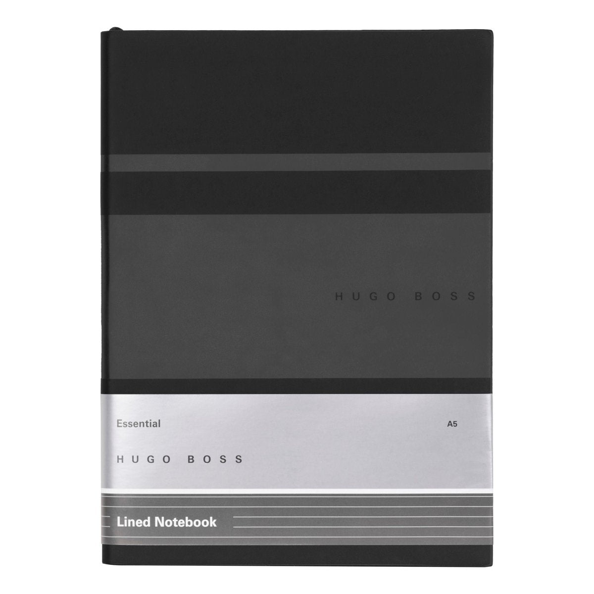 HUGO BOSS Essential Gear Matrix Black Lined A5 Notebook | HNH127AL | TIME Watches
