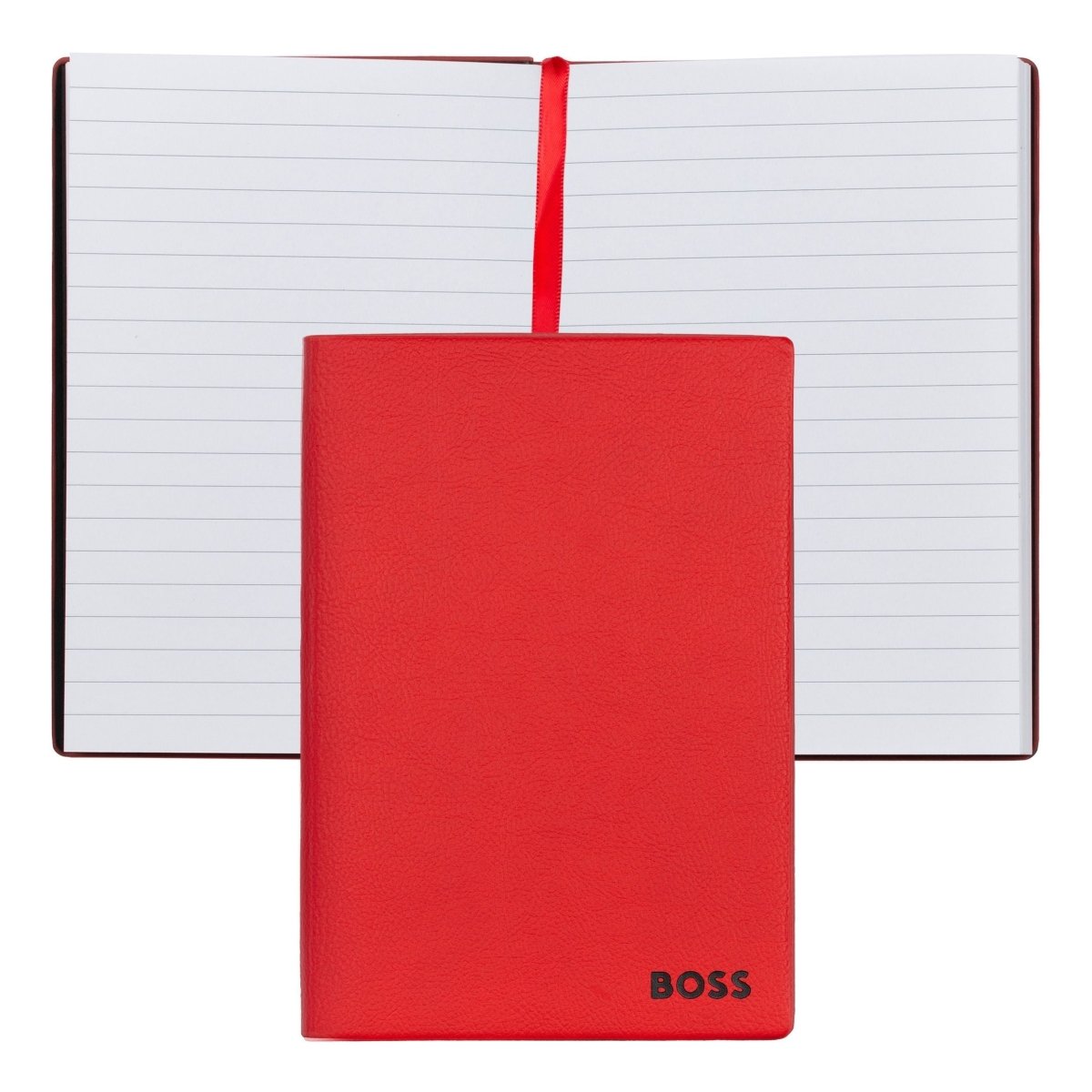 HUGO BOSS Essential Red Lined A6 Notebook | HNM121PL | TIME Watches