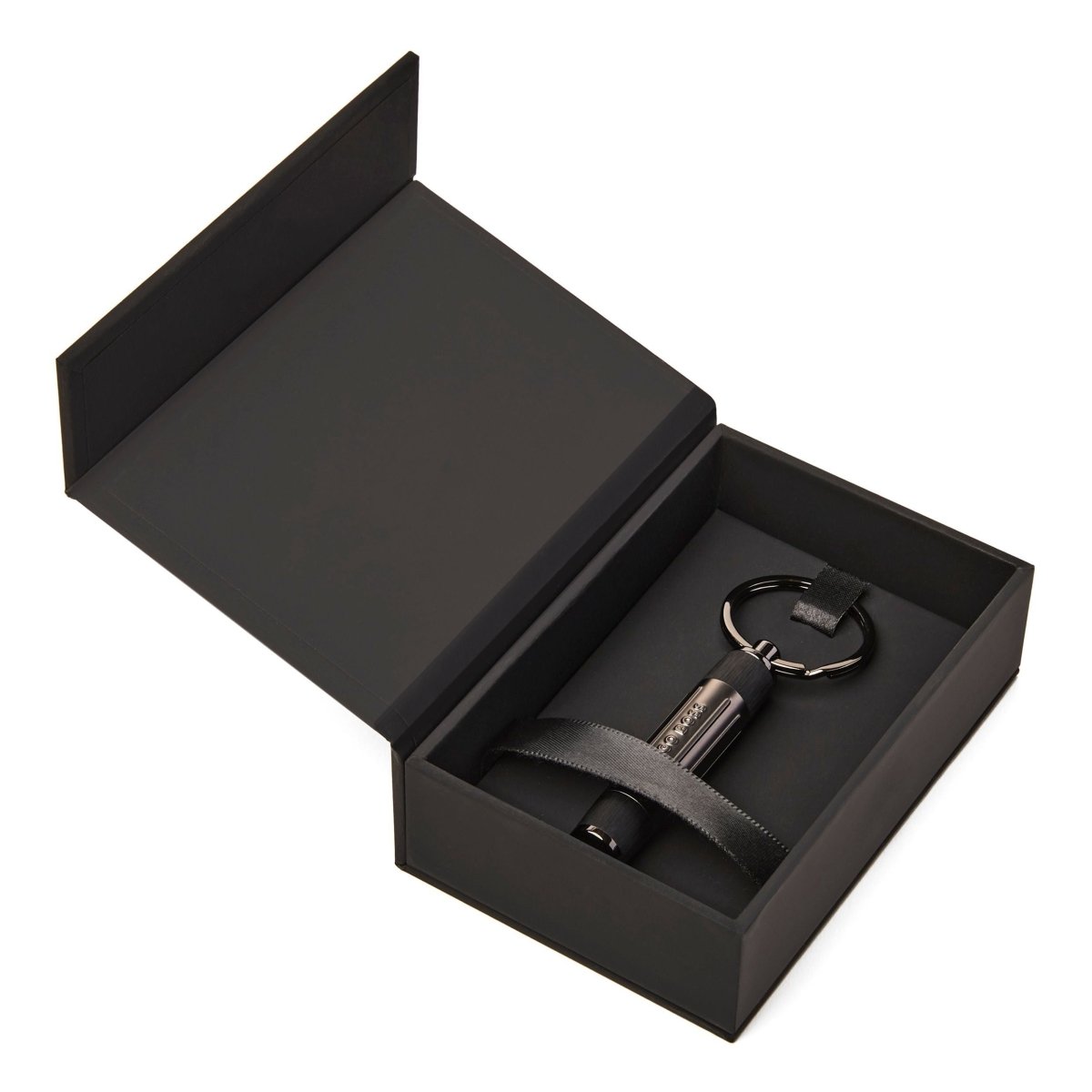 HUGO BOSS Gear Ribs Black Key Ring | HAK306A | TIME Watches