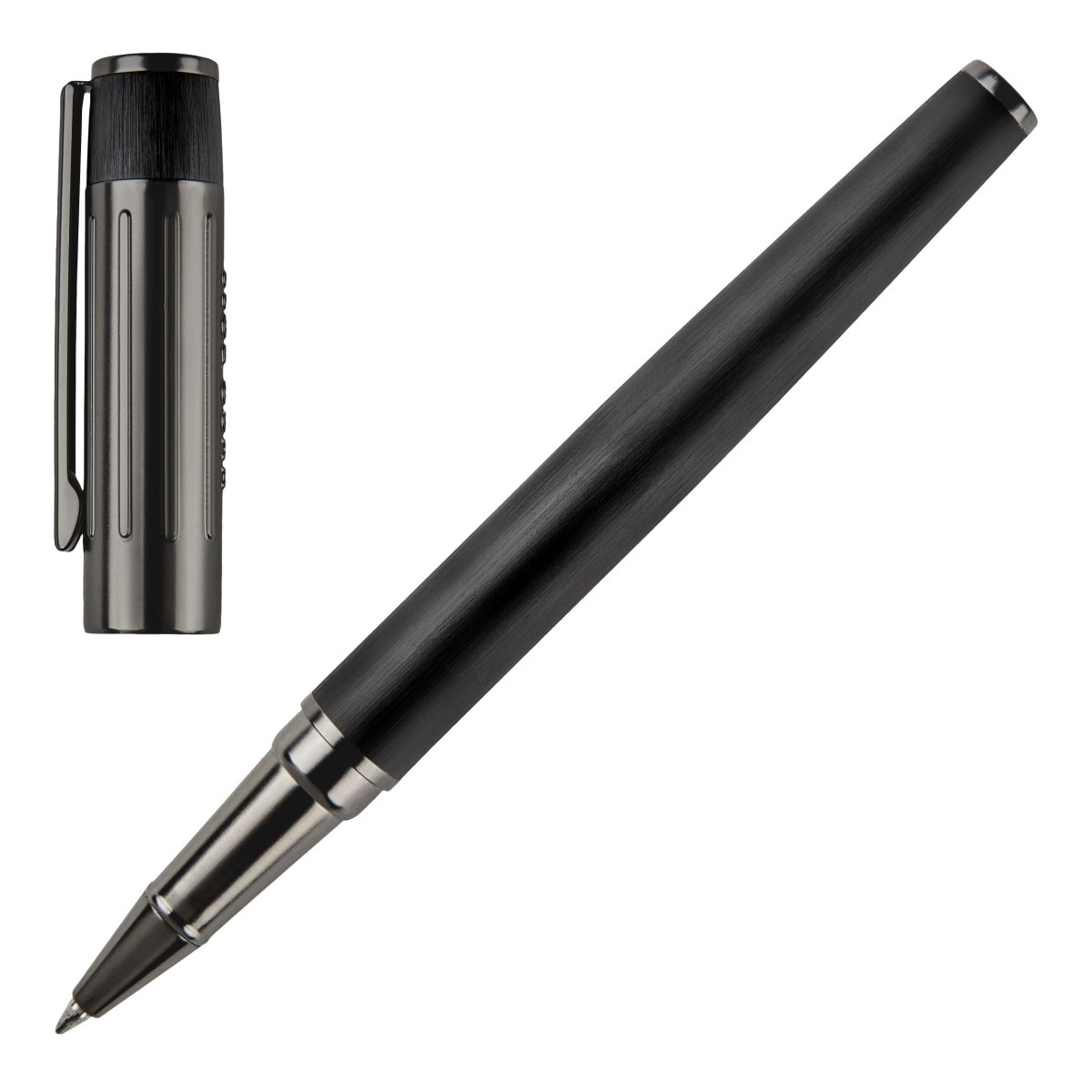 HUGO BOSS Gear Ribs Black Rollerball Pen | HSV3065A | TIME Watches