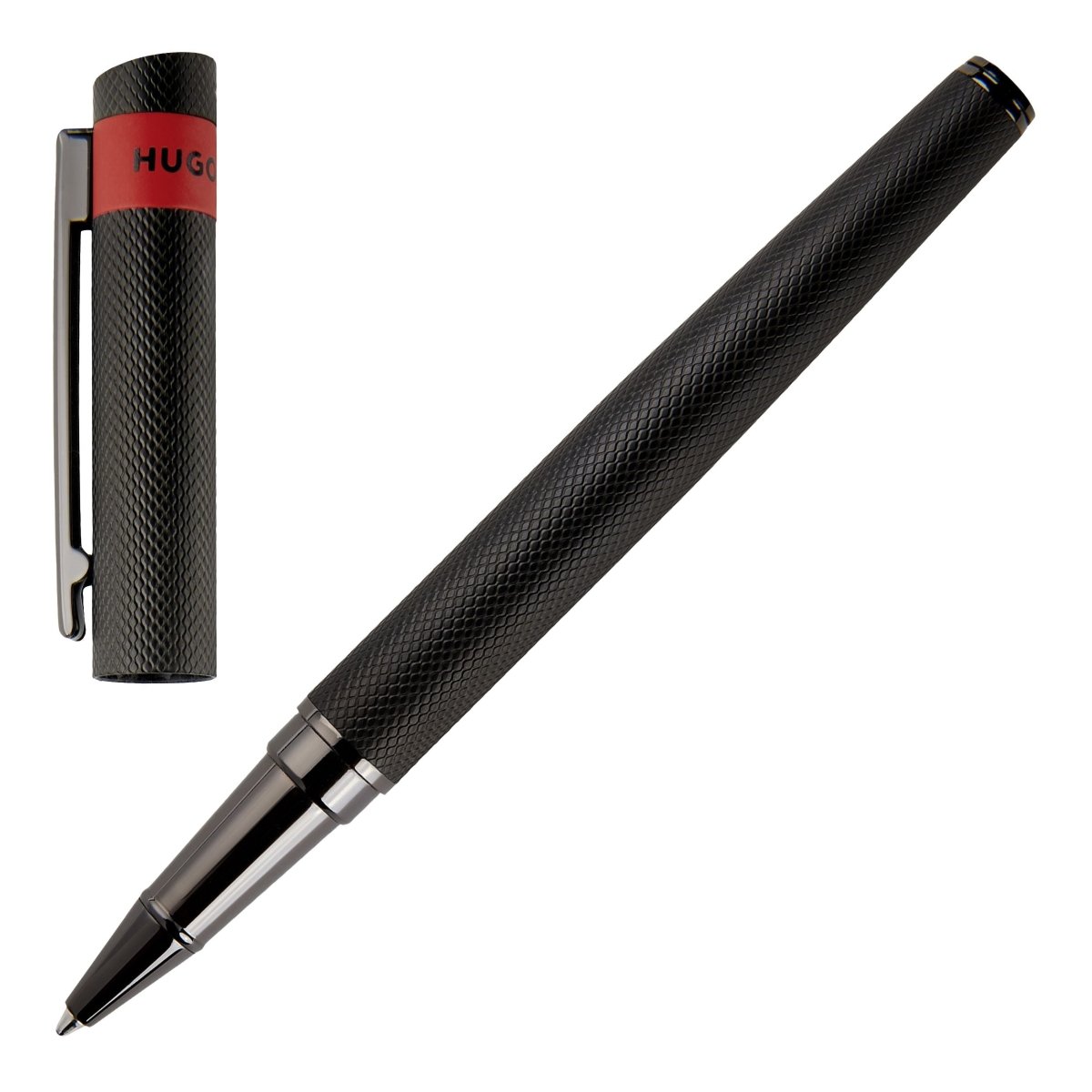 HUGO BOSS Loop Diamond Black Rollerball Pen | HSW3675A | TIME Watches