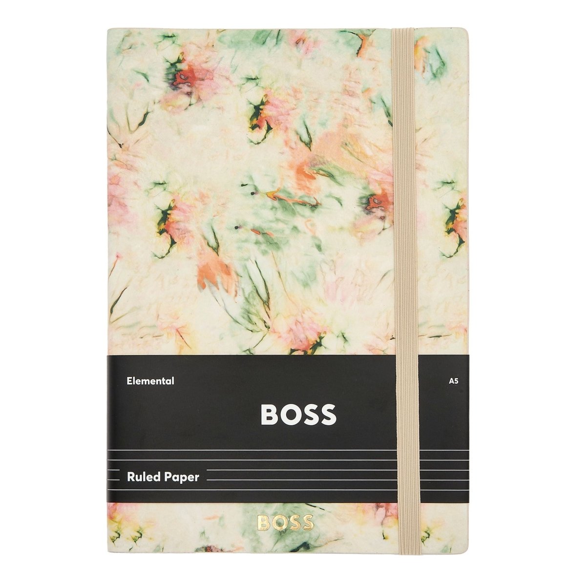 HUGO BOSS Tie - dye Flower Cream Lined A5 Notebook | HNH418GL | TIME Watches