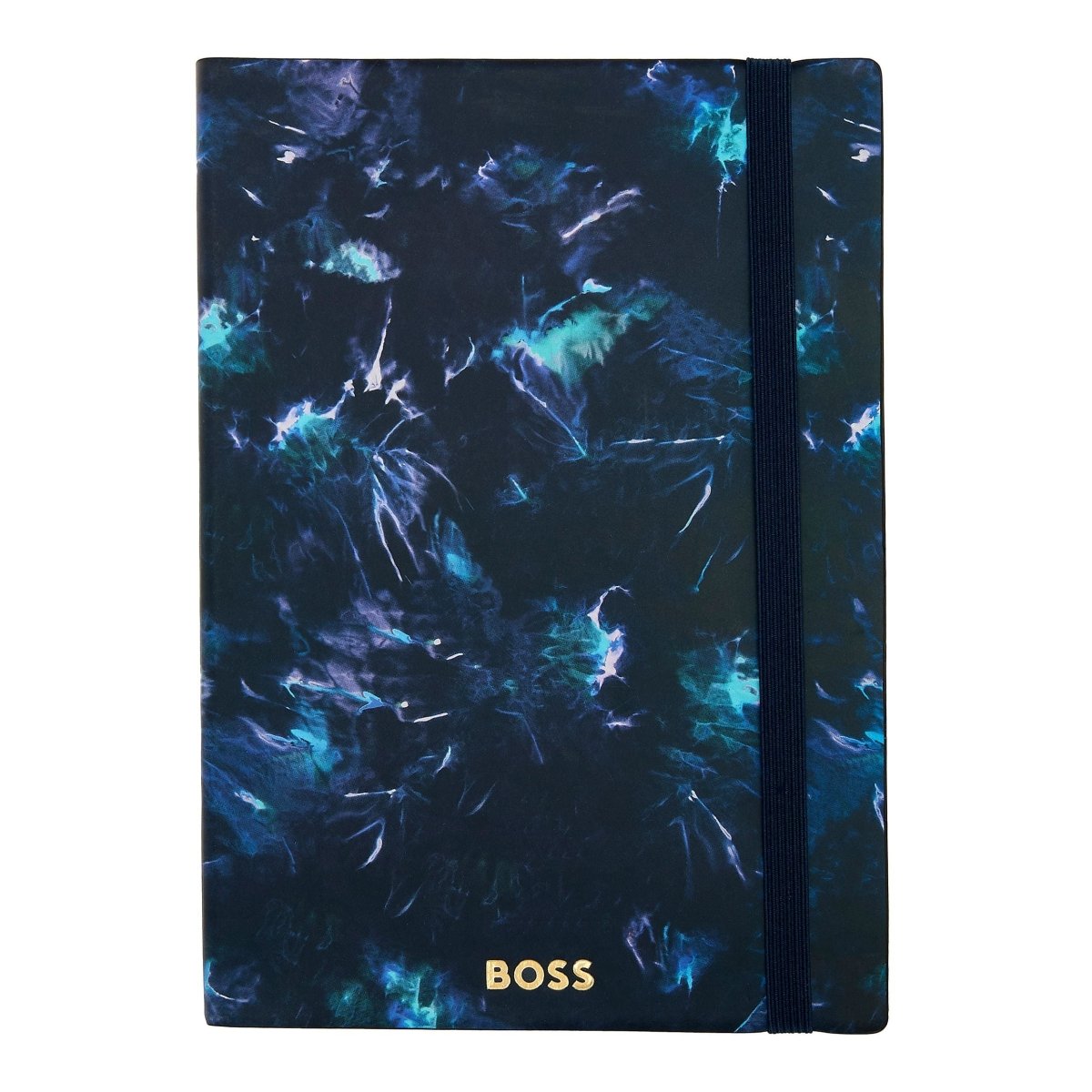 HUGO BOSS Tie - dye Flower Navy Lined A5 Notebook | HNH418NL | TIME Watches