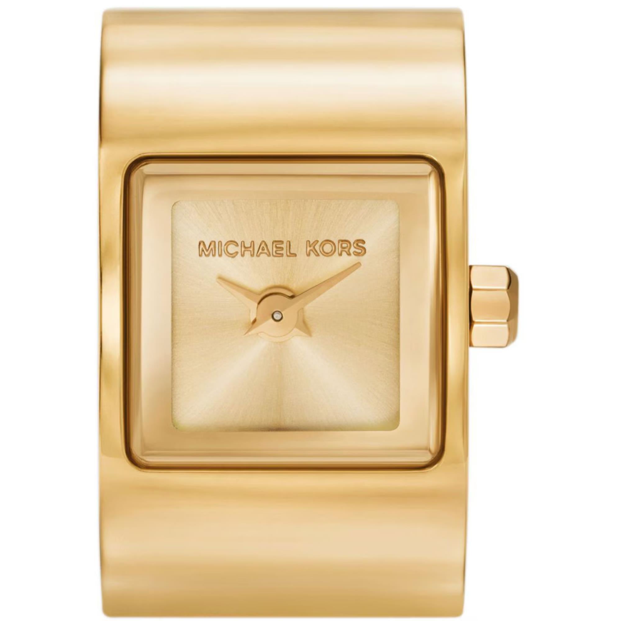 Michael Kors Darrington Gold-Tone Stainless Steel Strap Women's Ring Watch | MK4883