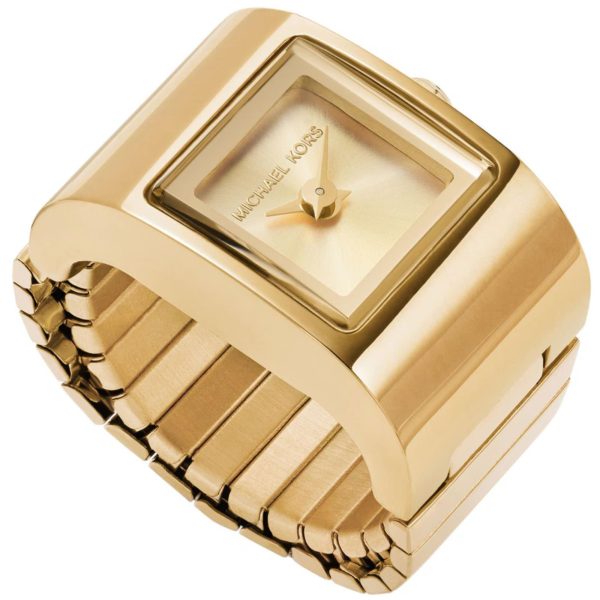 Michael Kors Darrington Gold-Tone Stainless Steel Strap Women's Ring Watch | MK4883