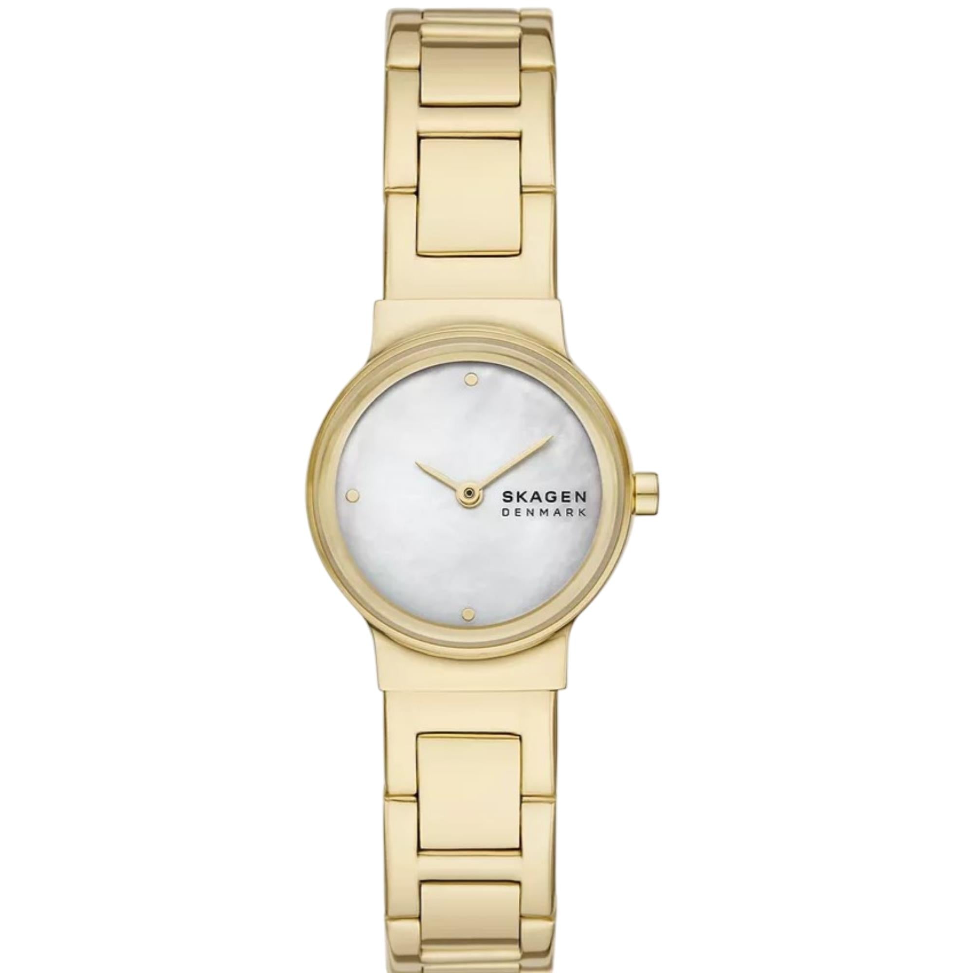 Skagen Freja Lille Quartz White Mother of Pearl Dial Steel Strap Women’s Watch | SKW3167