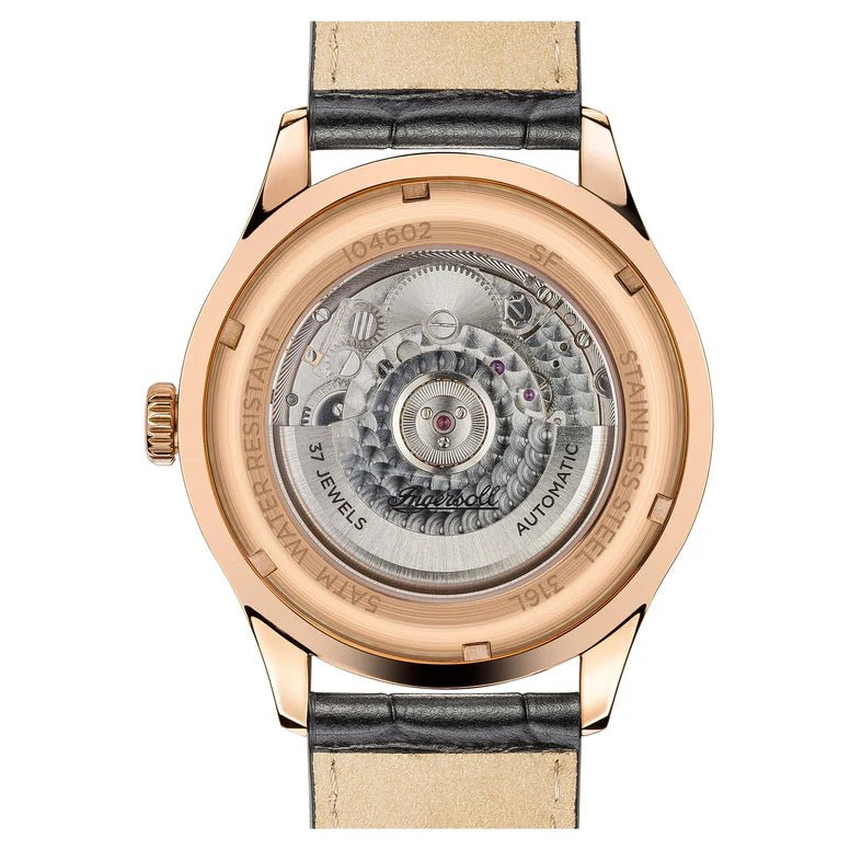 Ingersoll The Hawley Black Automatic Black Leather Men's Watch | I04602 | TIME Watches