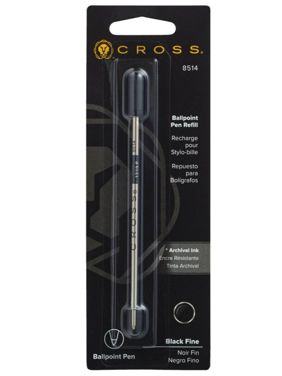 CROSS Ballpoint Pen Refill - Black - Fine - Single Pack | 8514