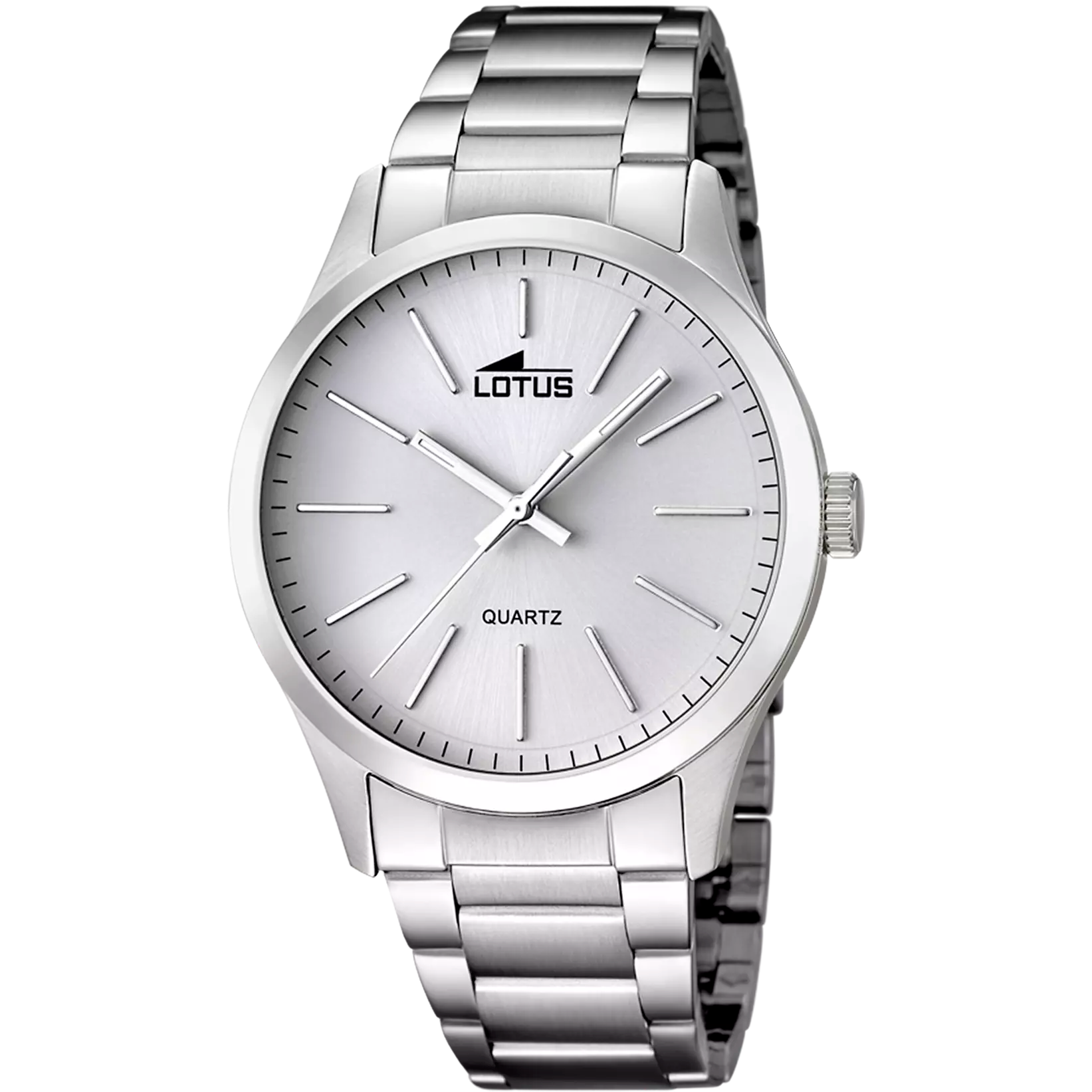 Lotus White Minimalist Stainless Steel Men's Watch | 15959/1