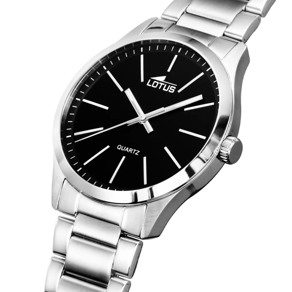 Lotus Minimalist GTS 42mm Black Dial Stainless Steel Men's Watch | 15959/3